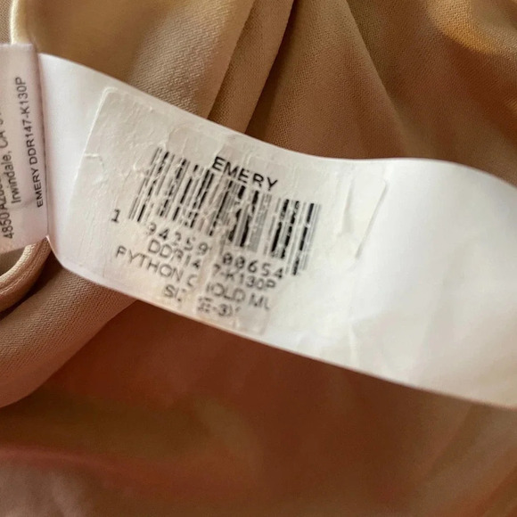 Dress the Population Emery Dress Python Gold Sequin Sheath Long Sleeve Size 3X - Picture 10 of 10